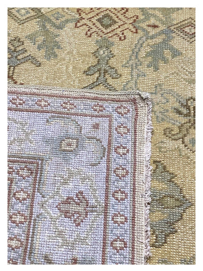 Artisan Uma Gold Beige Traditional Knotted Rug - Rugs - Artisan - Atlanta Designer Rugs