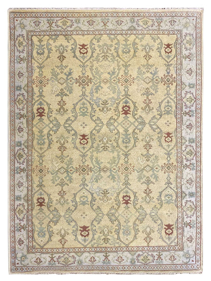 Artisan Uma Gold Beige Traditional Knotted Rug - Rugs - Artisan - Atlanta Designer Rugs