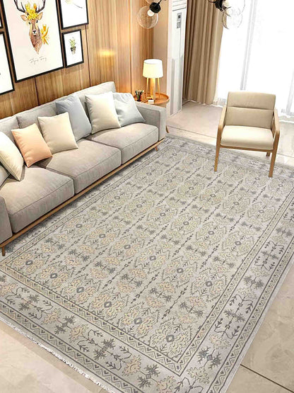 Artisan Uma Silver Traditional Knotted Rug - Rugs - Artisan - Atlanta Designer Rugs