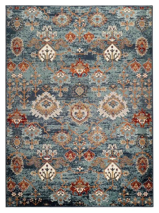 Limited Lizzo LA-860 Teal Blue Traditional Machinemade Rug