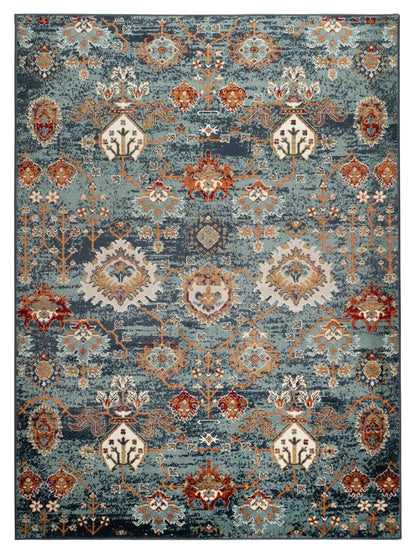 Limited Lizzo LA - 860 Teal Blue Traditional Machinemade Rug - Rugs - Limited - Atlanta Designer Rugs