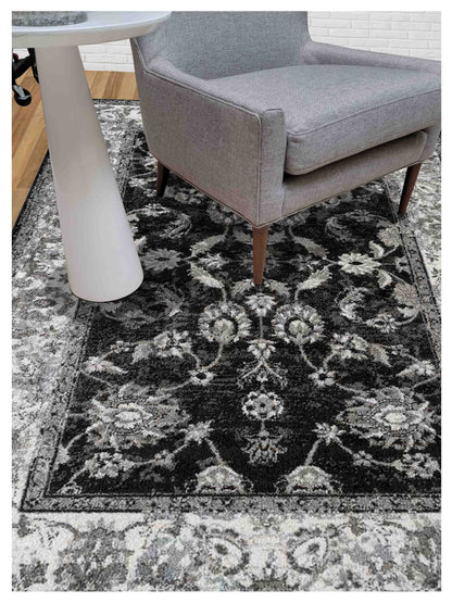 Limited Tatiana TU - 110 BLACK IVORY Traditional Machinemade Rug - Rugs - Limited - Atlanta Designer Rugs