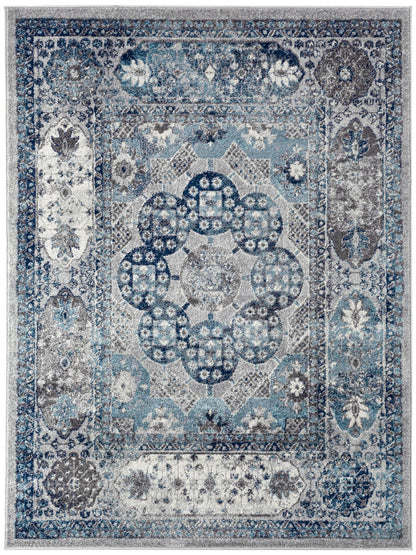 Limited Tatiana TU - 106 GRAY SEA BLUE Traditional Machinemade Rug - Rugs - Limited - Atlanta Designer Rugs