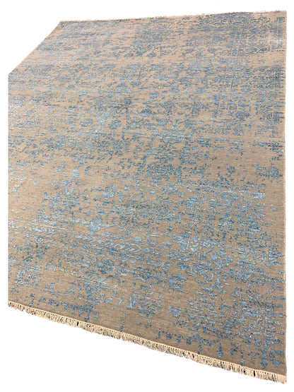 Artisan Elisabeth  Beige Blue Modern Knotted Rug