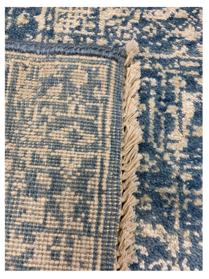 Artisan Adele  Silver Blue Transitional Knotted Rug