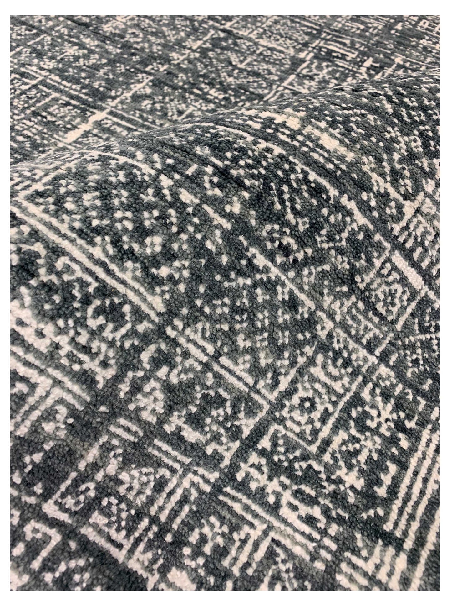 Artisan Adele  Charcoal  Transitional Knotted Rug