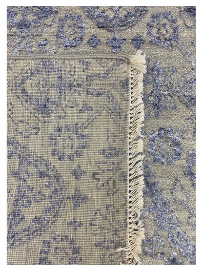 Artisan Victoria Beige Lt.Blue Modern Knotted Rug - Rugs - Artisan - Atlanta Designer Rugs