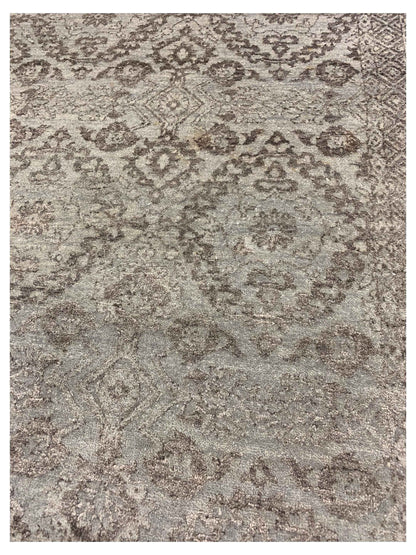 Artisan Victoria Silver Modern Knotted Rug - Rugs - Artisan - Atlanta Designer Rugs