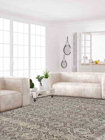 Artisan Victoria Silver Modern Knotted Rug - Rugs - Artisan - Atlanta Designer Rugs