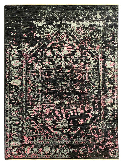 Artisan Elisabeth Charcoal Modern Knotted Rug - Rugs - Artisan - Atlanta Designer Rugs