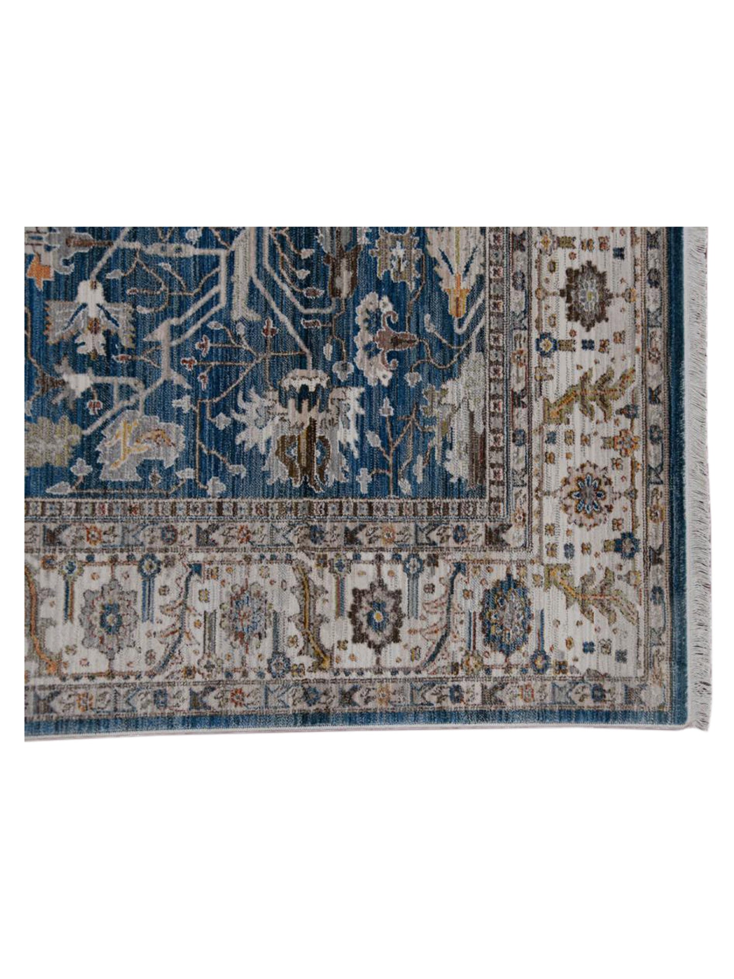 Limited Dolly DA-205 NAVY BLUE IVORY Traditional Machinemade Rug