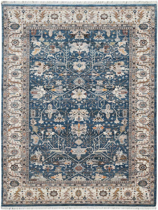 Limited Dolly DA-205 NAVY BLUE Traditional Machinemade Rug