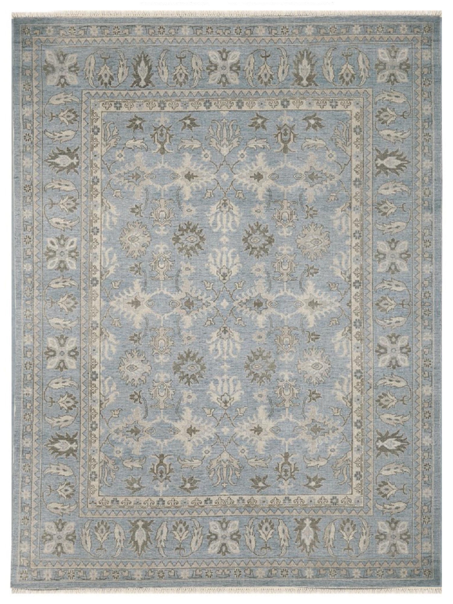 Limited Atherton ADL-501 Light Blue Traditional Knotted Rug