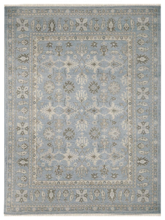 Limited Atherton ADL-501 Light Blue Traditional Knotted Rug
