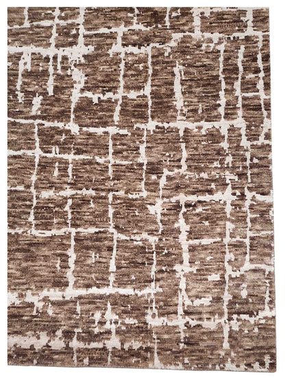 Artisan Arast  Brown Ivory Transitional Knotted Rug