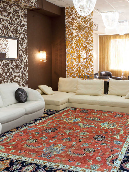 Artisan Anna Rust Black Traditional Knotted Rug - Rugs - Artisan - Atlanta Designer Rugs