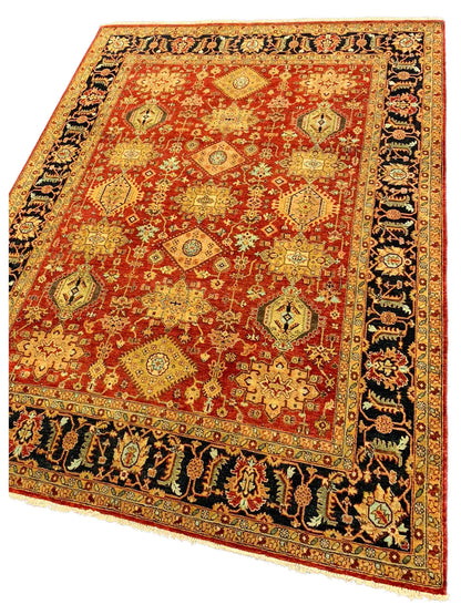 Artisan Anna Red Black Traditional Knotted Rug - Rugs - Artisan - Atlanta Designer Rugs