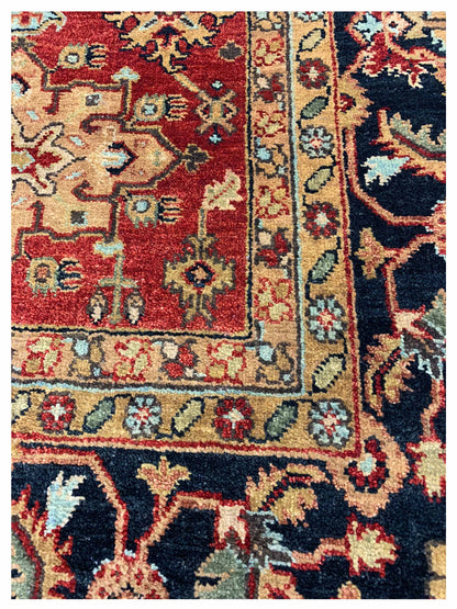 Artisan Anna Red Black Traditional Knotted Rug - Rugs - Artisan - Atlanta Designer Rugs