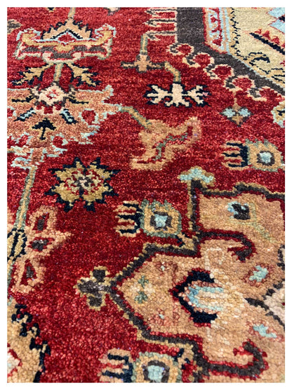 Artisan Anna Red Black Traditional Knotted Rug - Rugs - Artisan - Atlanta Designer Rugs