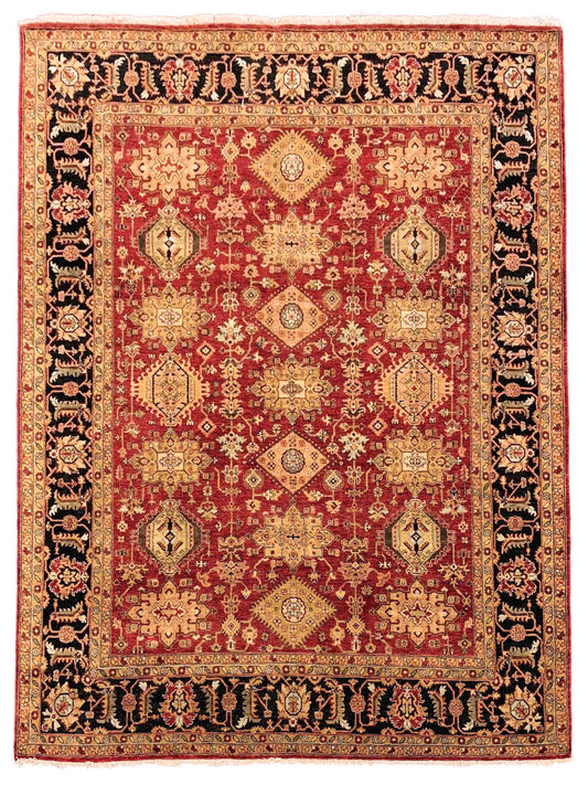 Artisan Anna Red Black Traditional Knotted Rug - Rugs - Artisan - Atlanta Designer Rugs