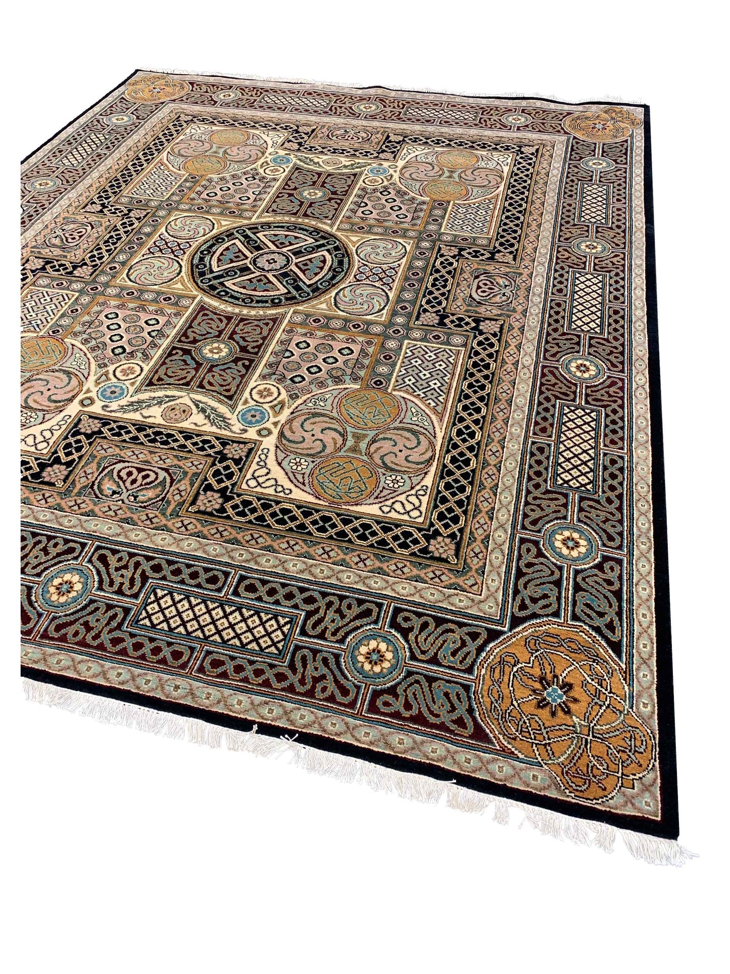 Artisan Jessica  Black Multi Traditional Knotted Rug