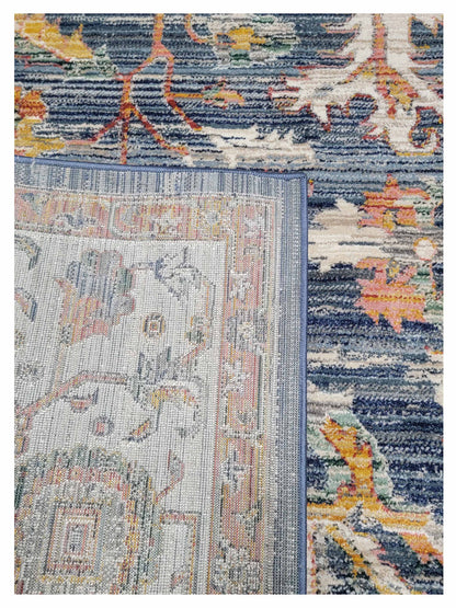 Artisan Bellisimo  Blue Ivory Traditional Machinemade Rug