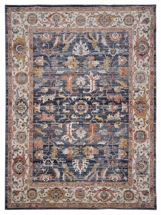 Artisan Bellisimo  Blue Ivory Traditional Machinemade Rug
