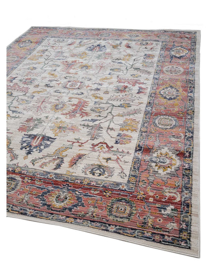 Artisan Bellisimo Ivory Red Traditional Machinemade Rug - Rugs - Artisan - Atlanta Designer Rugs