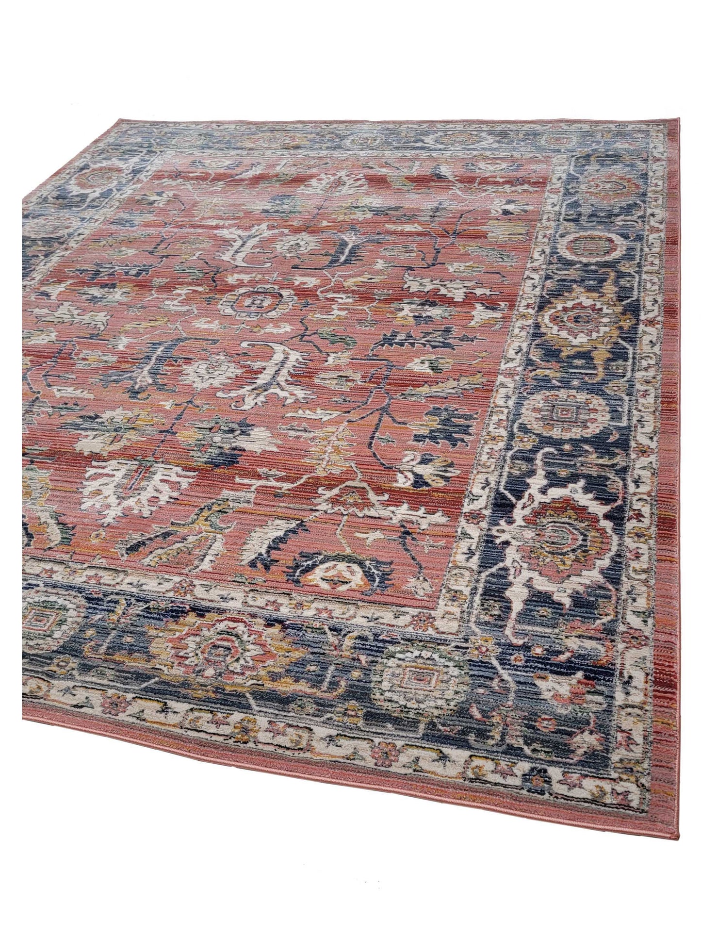 Artisan Bellisimo Red Blue Traditional Machinemade Rug