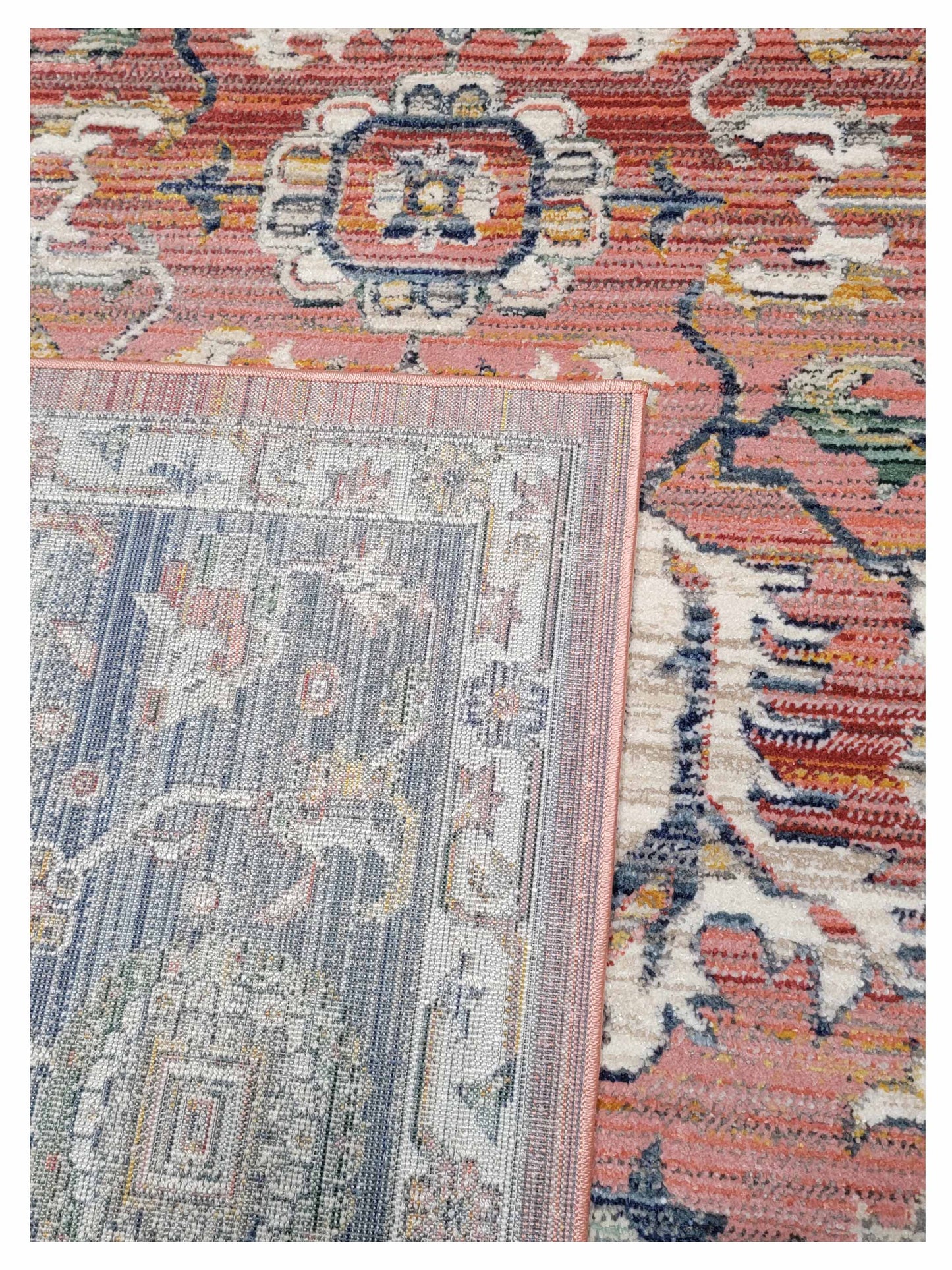Artisan Bellisimo Red Blue Traditional Machinemade Rug