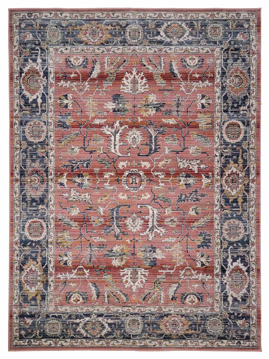 Artisan Bellisimo Red Blue Traditional Machinemade Rug