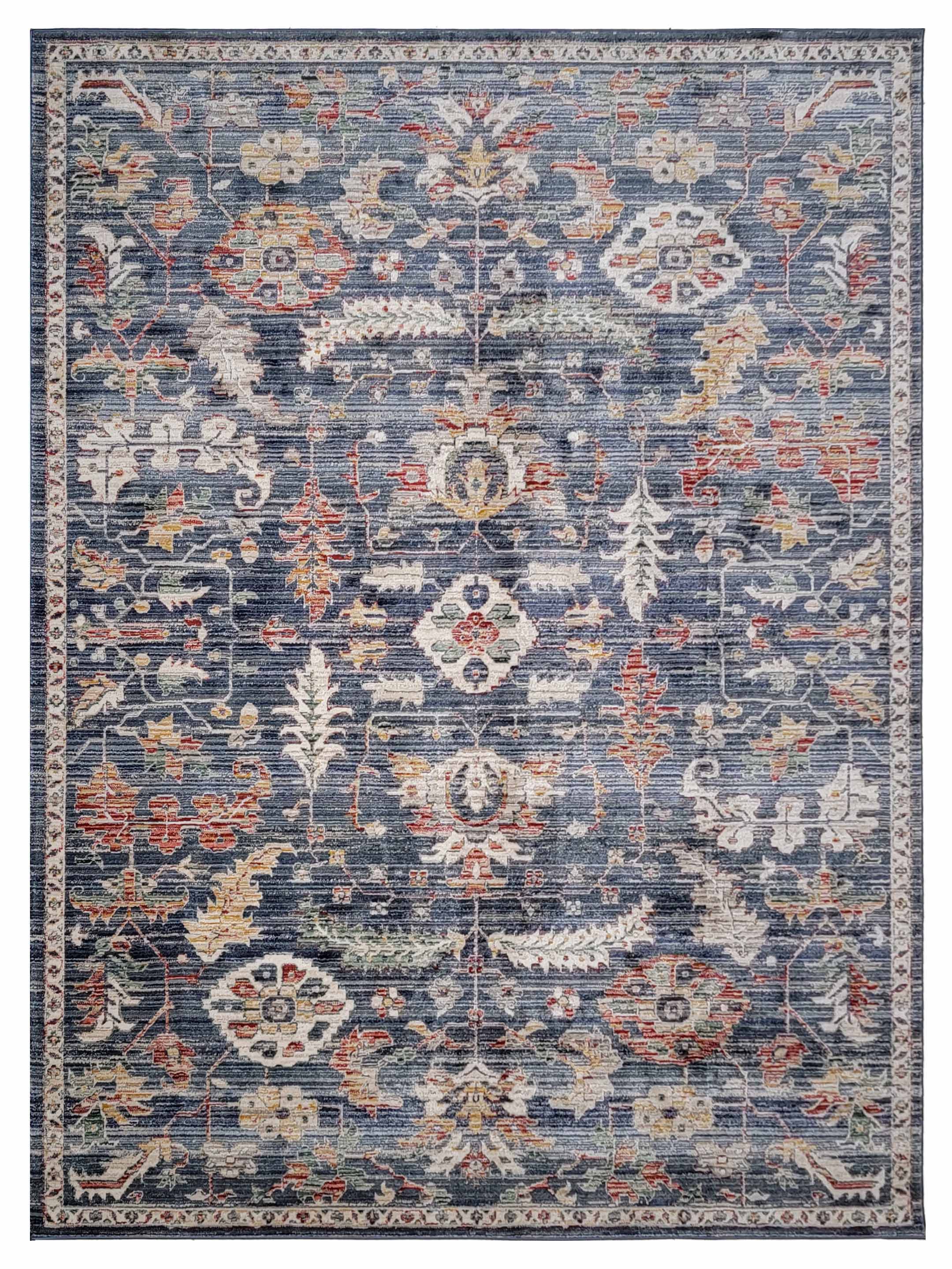 Blue Rug Designer Artisan Bellisimo Blue Blue Traditional Machinemade Rug – Atlanta ...