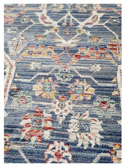 Artisan Bellisimo Blue Ivory Traditional Machinemade Rug