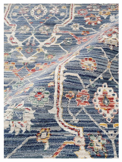 Artisan Bellisimo Blue Ivory Traditional Machinemade Rug