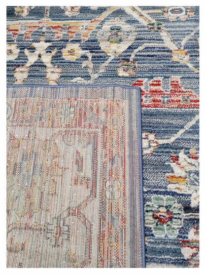 Artisan Bellisimo Blue Ivory Traditional Machinemade Rug
