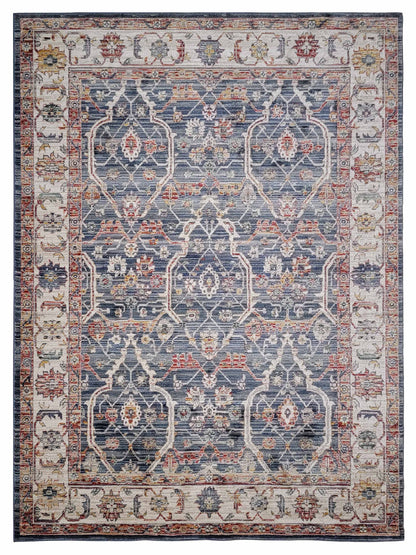 Artisan Bellisimo Blue Ivory Traditional Machinemade Rug