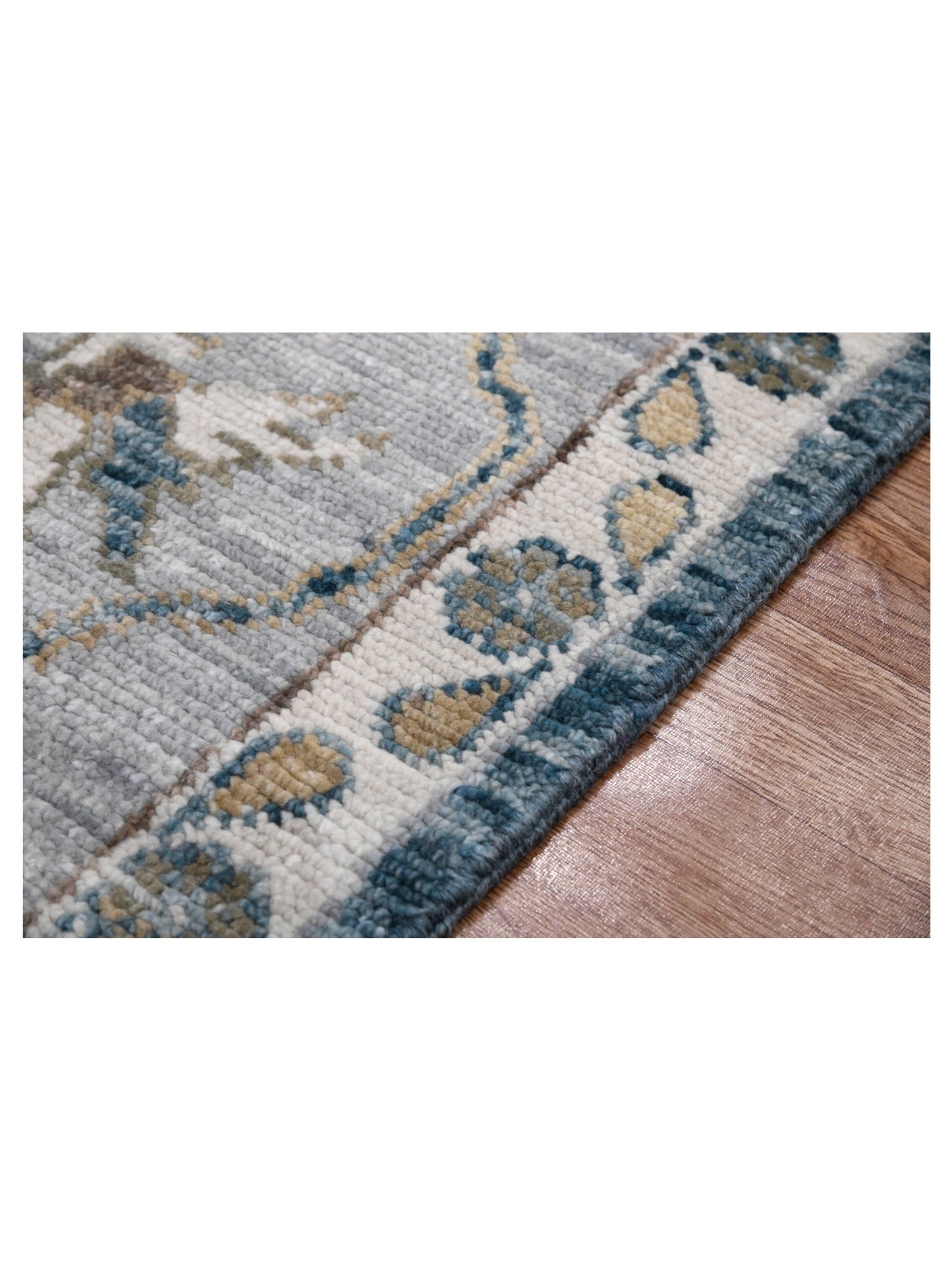 Limited BALLINA BA-440 PEACOCK LIGHT GRAY Traditional Knotted Rug