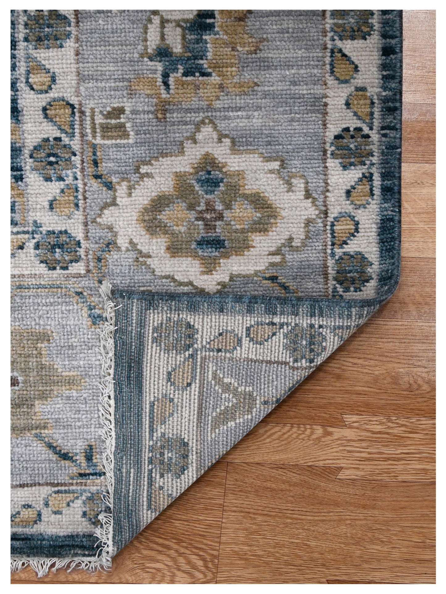 Limited BALLINA BA-440 PEACOCK LIGHT GRAY Traditional Knotted Rug