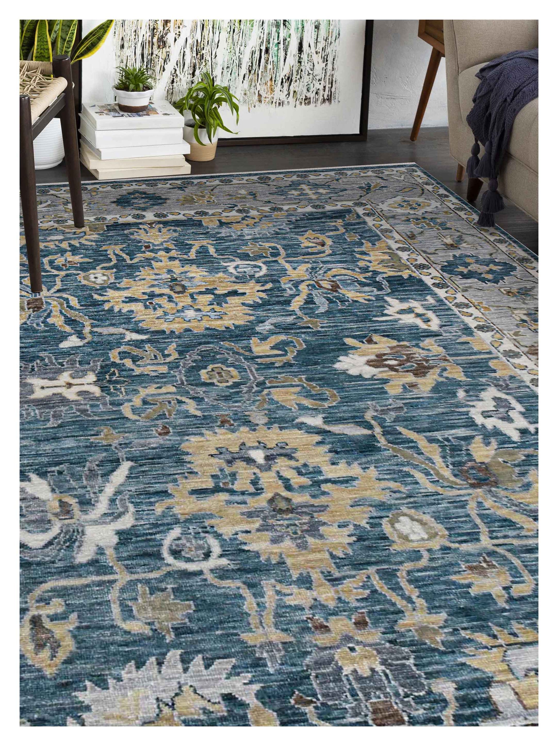 Limited BALLINA BA - 440 PEACOCK LIGHT GRAY Traditional Knotted Rug - Rugs - Limited - Atlanta Designer Rugs