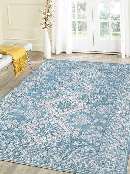 Limited BOWEN BO - 664 TEAL BLAZE Traditional Tufted Rug - Rugs - Limited - Atlanta Designer Rugs