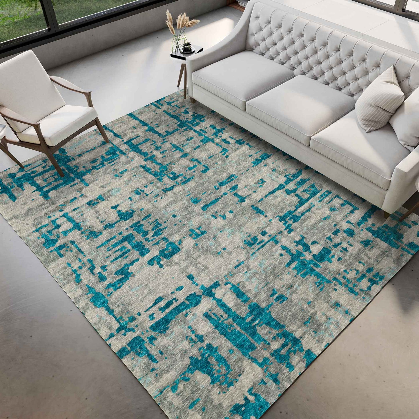 Dalyn Rugs Brisbane BR5 Teal  Contemporary Machinemade Rug