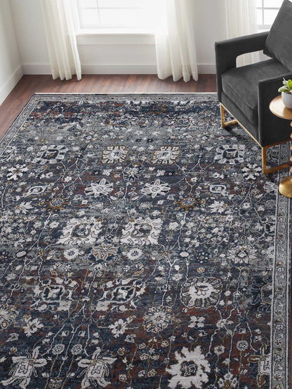 Limited Bailee BNS-310 CHARCOAL GRAY Traditional Knotted Rugs