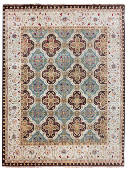 Artisan Cameron Charcoal Ivory Traditional Knotted Rug - Rugs - Artisan - Atlanta Designer Rugs