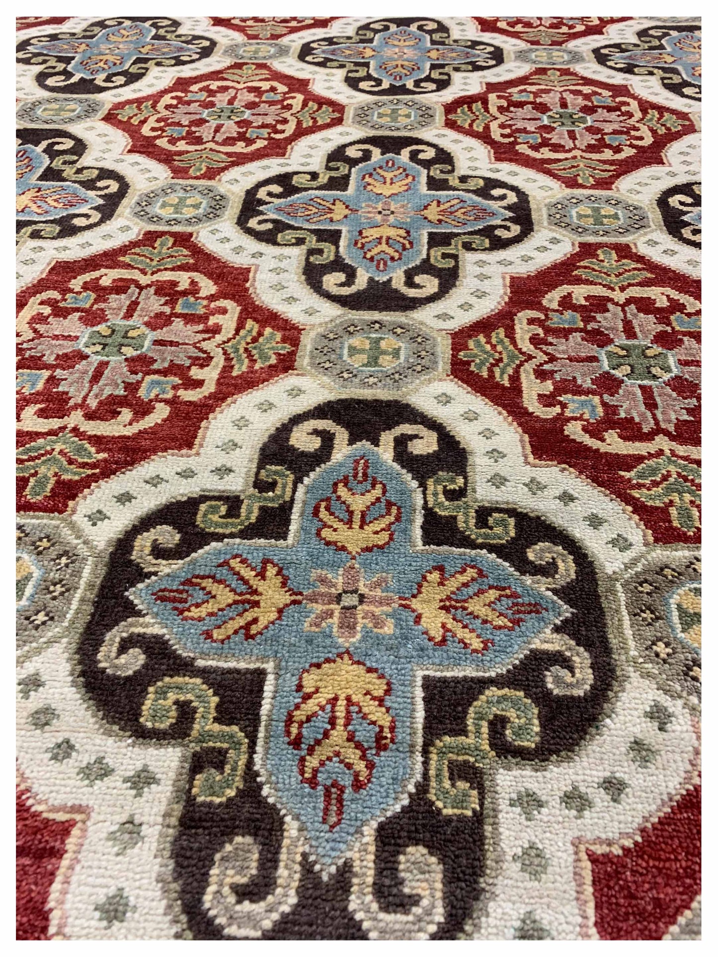 Artisan Cameron  Red Ivory Traditional Knotted Rug