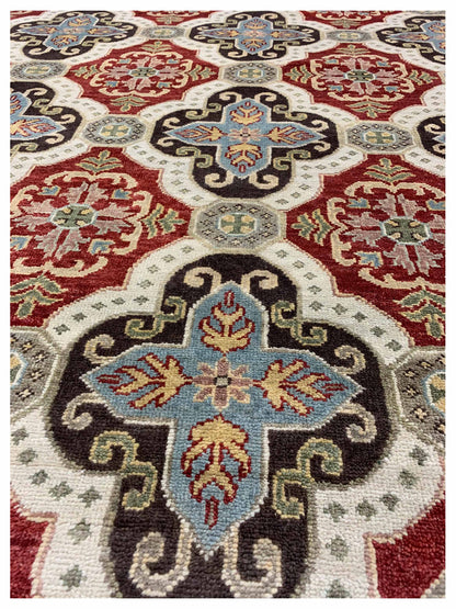 Artisan Cameron Red Ivory Traditional Knotted Rug - Rugs - Artisan - Atlanta Designer Rugs