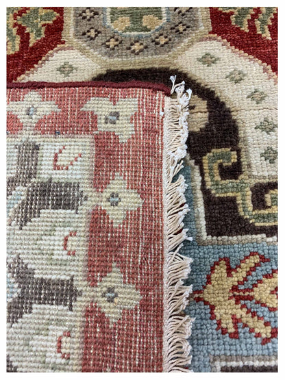 Artisan Cameron Red Ivory Traditional Knotted Rug - Rugs - Artisan - Atlanta Designer Rugs