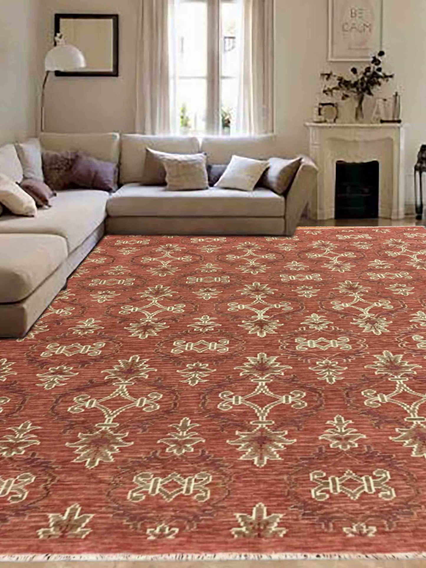 Artisan Uma  Orange  Transitional Knotted Rug