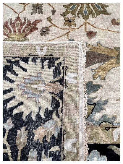 Ivory Black Pattern Rug Artisan Cameron Ivory Black Traditional Knotted Rug – Atlanta Designer Rugs