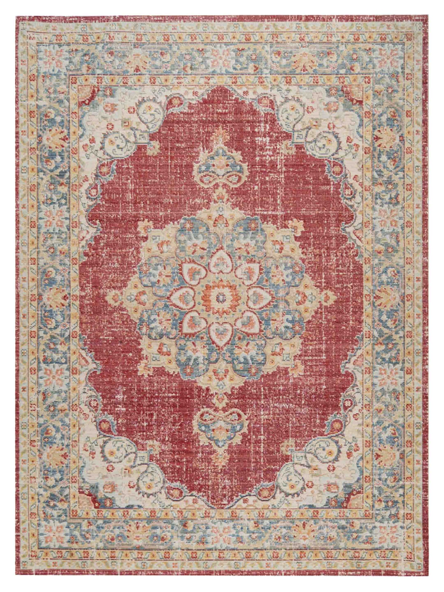 Limited Odeya OR-807 BURGUNDY RED Traditional Machinemade Rug