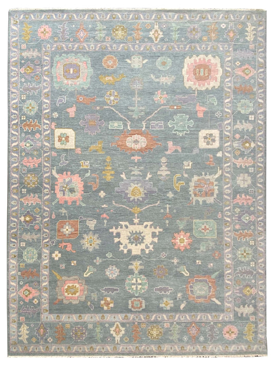 Super Blossom FB-548 Blue Traditional Knotted Rug